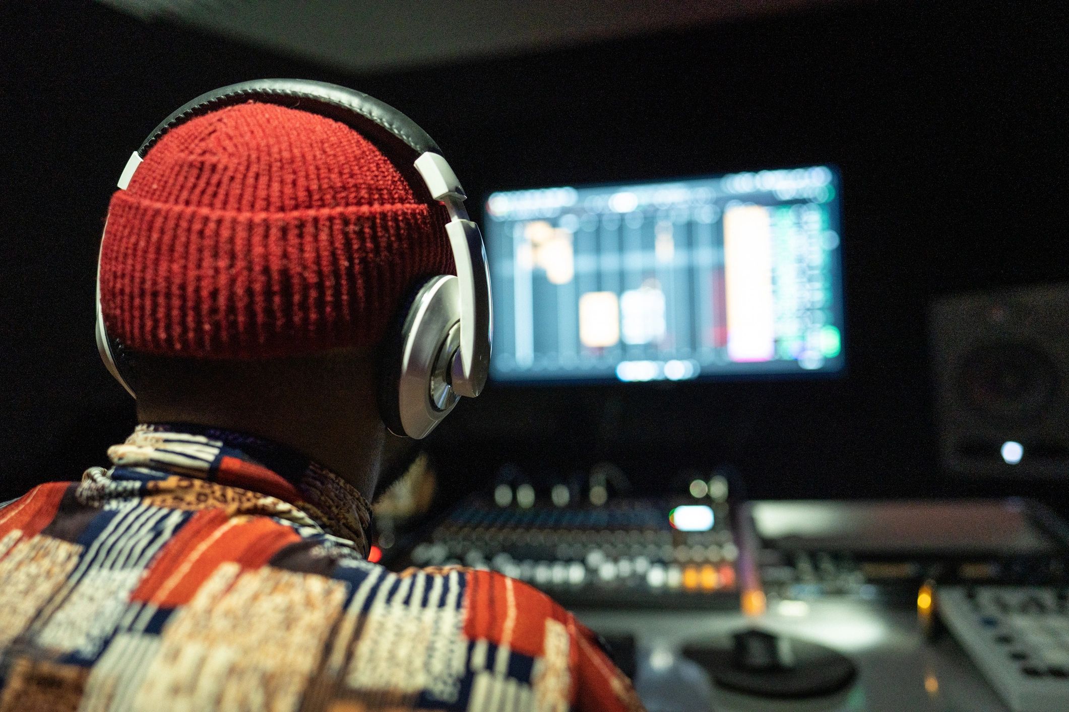 audio engineer working