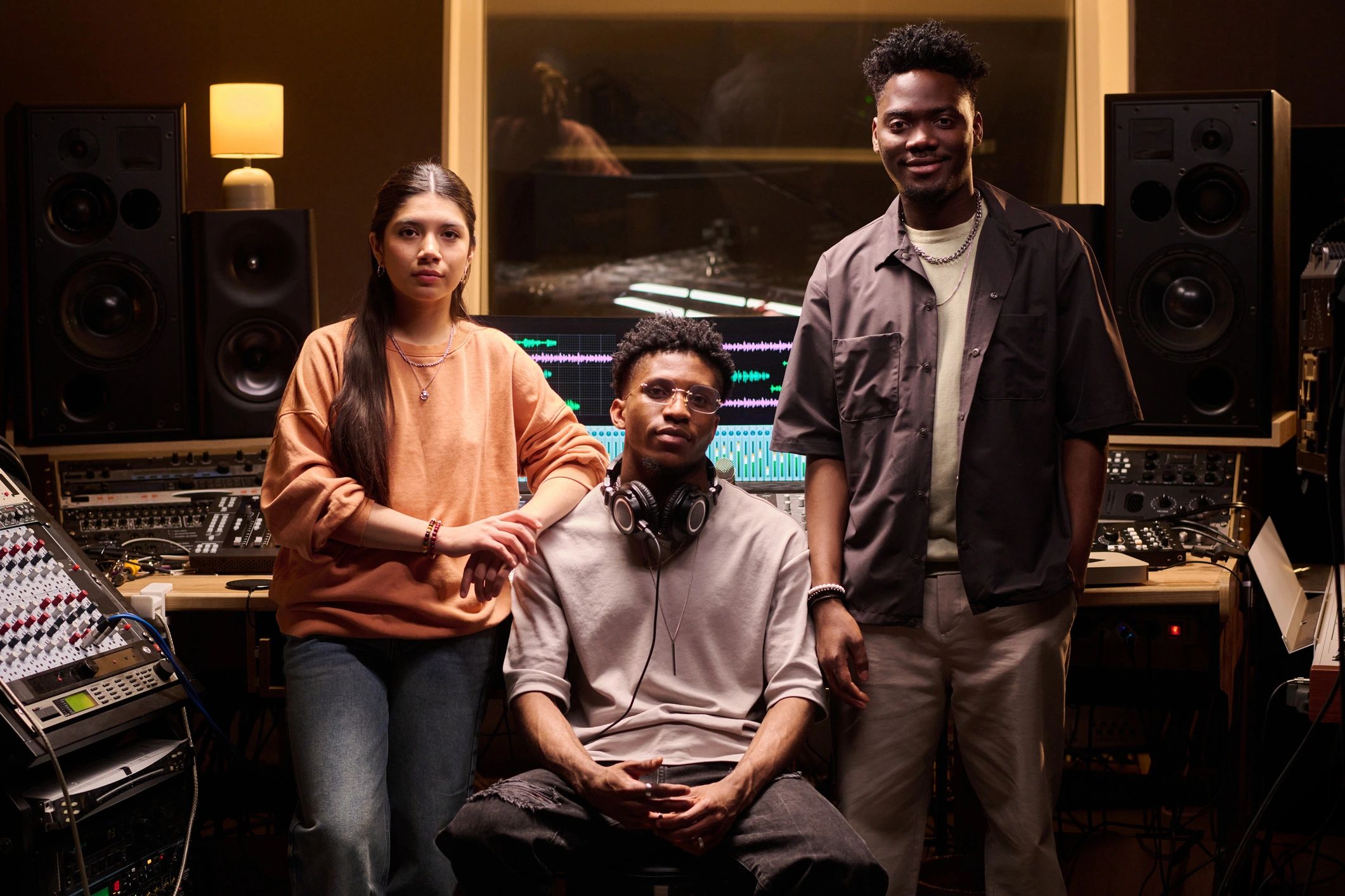 modern audio studio team