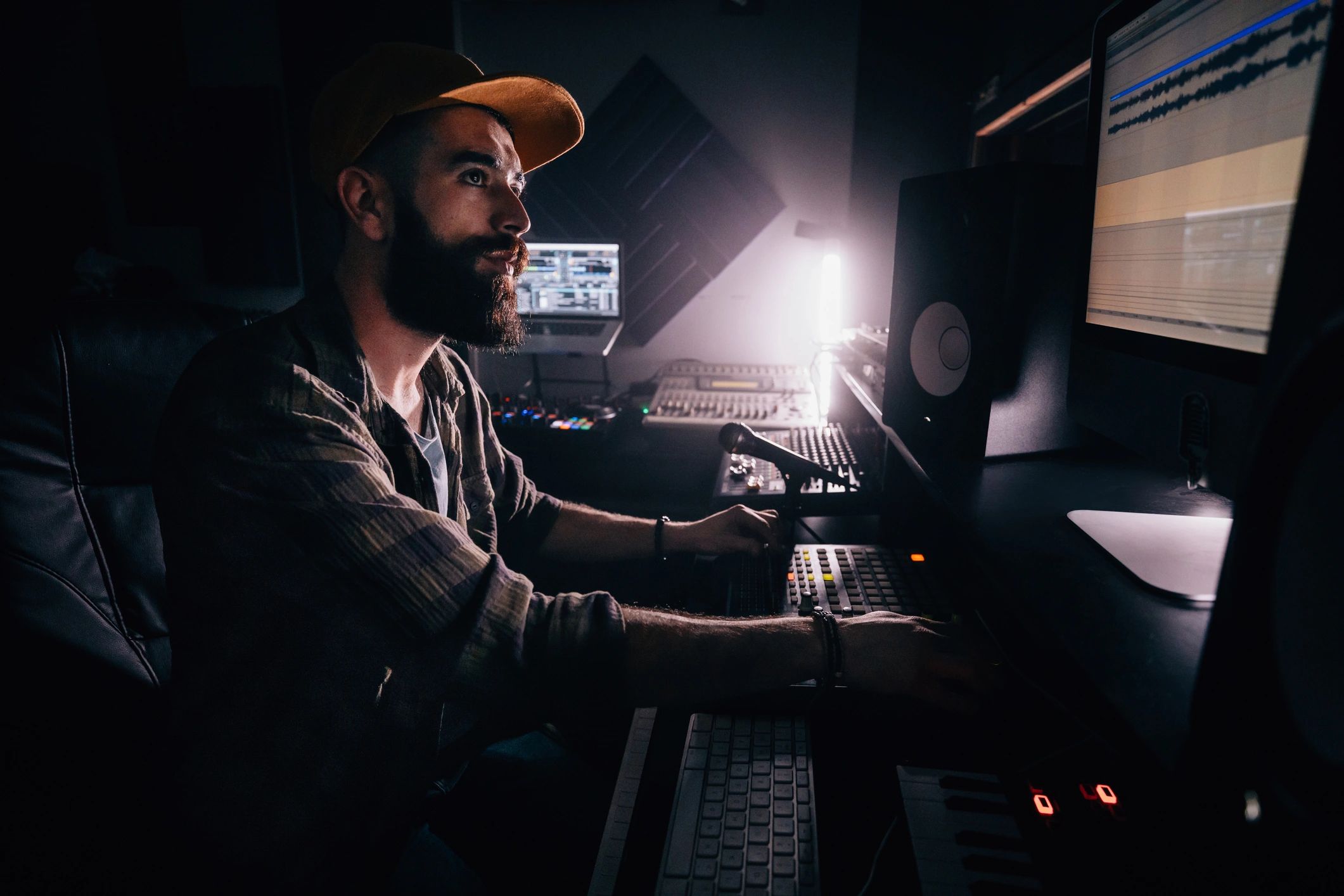 audio engineer working
